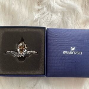Swarovski Silver and Amber Crystal Figurine